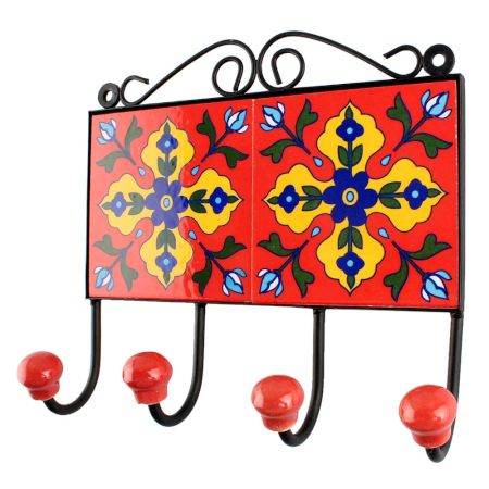 Yellow Flower Ceramic Tile Hook Online